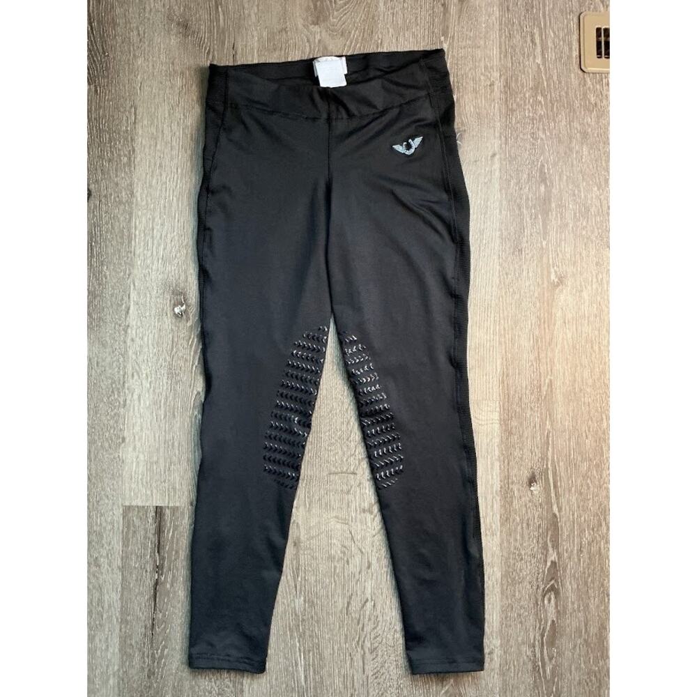 TuffRider Black Riding Breeches Horseback Mesh Schooling Tights Size M‎ Medium